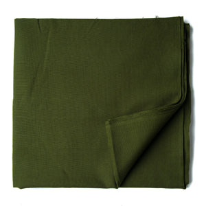 Precut 1meter - Green Ikat Plain Pochampally Woven Cotton Fabric