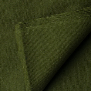 Precut 1 meters -Green Ikat Plain Pochampally Woven Cotton Fabric