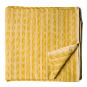 Yellow Ikat Pochampally Woven Cotton Fabric
