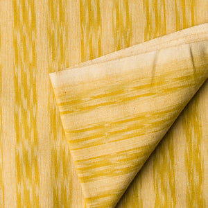 Yellow Ikat Pochampally Woven Cotton Fabric