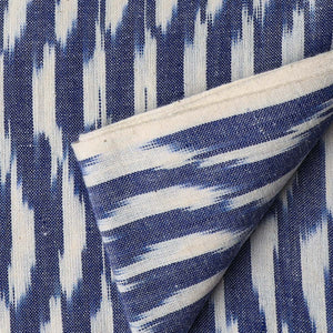 Precut 1meter - Blue Ikat Pochampally Woven Cotton Fabric