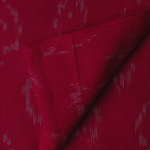 Precut 1 meter -Red Ikat Pochampally Woven Cotton Fabric