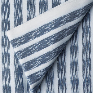 Precut 1meter - Blue Ikat Pochampally Woven Cotton Fabric