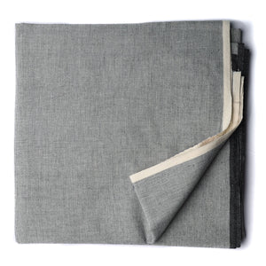 Precut 1 meter -Grey Ikat Plain Pochampally Woven Cotton Fabric