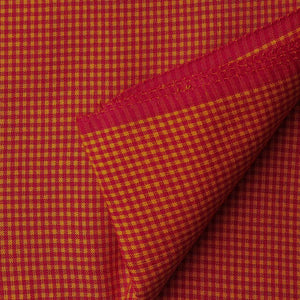 Precut 1 meter -Orange Ikat Pochampally Woven Cotton Fabric