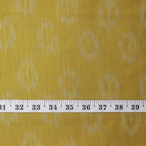 Yellow Ikat Pochampally Woven Cotton Fabric