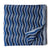 Precut 0.75meter - Blue Ikat Pochampally Woven Cotton Fabric Wave Pattern