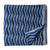 Precut 1 meters -Blue Ikat Pochampally Woven Cotton Fabric Wave Pattern