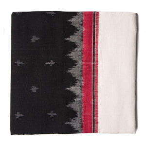 Precut 1 meter -Ikat Cotton Fabric with Double Ikat Border