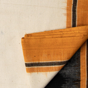Precut 1 meter -Ikat Cotton Fabric with Double Ikat Border