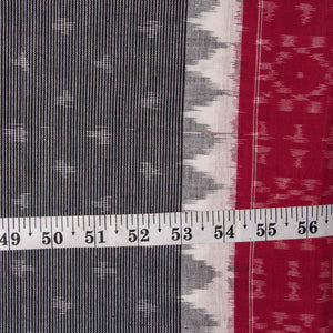 Precut 1 meter -Ikat Cotton Fabric with Temple Border