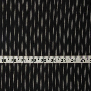 Precut 1 meter -Black Ikat Pochampally Handloom Cotton Fabric