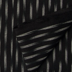 Precut 1 meter -Black Ikat Pochampally Handloom Cotton Fabric