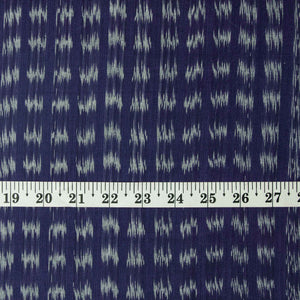 Precut 1 meter -Blue Ikat Pochampally Handloom Cotton Fabric