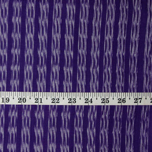 Precut 1 meter -Purple Ikat Pochampally Handloom Cotton Fabric