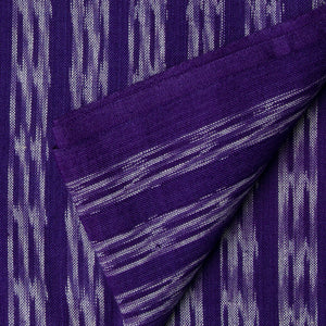Precut 1 meter -Purple Ikat Pochampally Handloom Cotton Fabric
