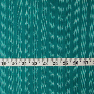 Precut 0.50 meters -Green Ikat Pochampally Handloom Cotton Fabric