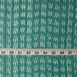 Precut 1meter - Green Ikat Pochampally Handloom Cotton Fabric