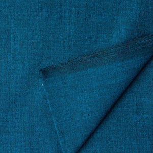 Precut 1meter - Blue Ikat Plain Woven Cotton Fabric