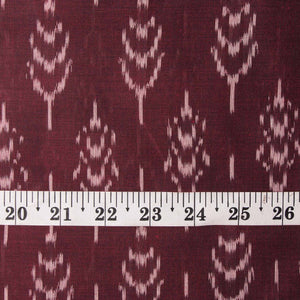 Precut 1meter - Mercerised Ikat Pochampally Handloom Cotton Fabric