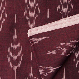 Precut 0.75 meters -Mercerised Ikat Pochampally Handloom Cotton Fabric