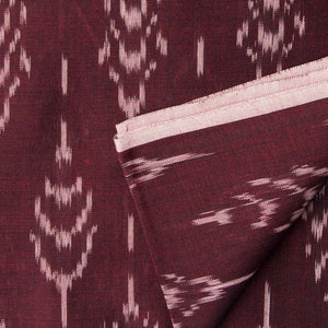 Precut 1meter - Mercerised Ikat Pochampally Handloom Cotton Fabric