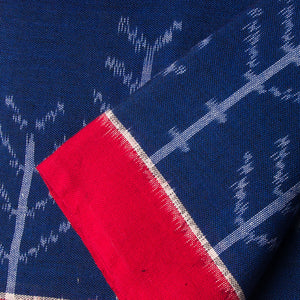 Precut 0.75 meters -Precut 1meter - Double Ikat Pochampally Woven Cotton Fabric