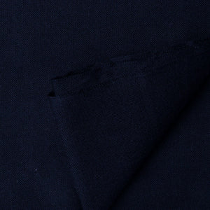 Precut 0.25 meters -Dark Blue Ikat Plain Woven Cotton Fabric