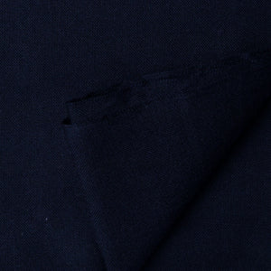 Precut 1 meter -Dark Blue Ikat Plain Woven Cotton Fabric