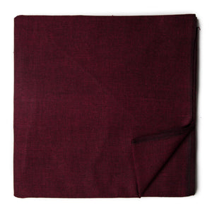 Precut 1meter - Maroon Ikat Plain Woven Cotton Fabric