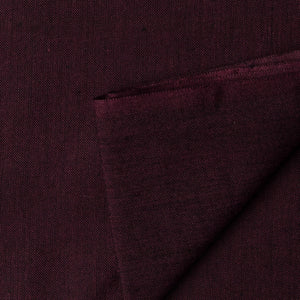 Dark Maroon Ikat Plain Woven Cotton Fabric