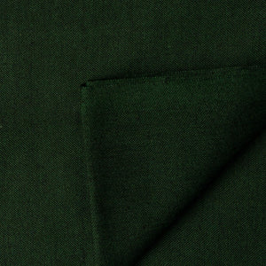 Precut 1 meters -Dark Green Ikat Plain Woven Cotton Fabric