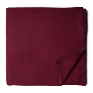 Precut 1 meter -Plum Red Ikat Plain Woven Cotton Fabric