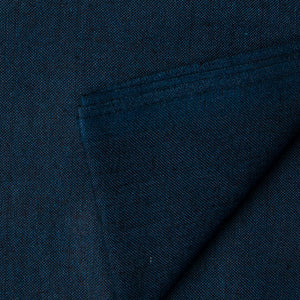 Denim Blue Ikat Plain Woven Cotton Fabric