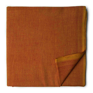 Precut 0.50 meters -Orange Ikat Plain Woven Cotton Fabric