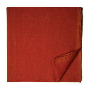 Precut 1 meters -Orange Ikat Plain Woven Cotton Fabric