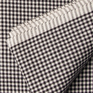 Precut 0.50 meters -Black & White Ikat Plain Pochampally Woven Cotton Fabric