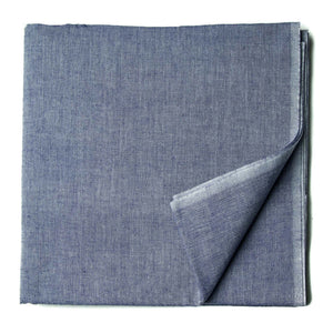 Bluish Grey Ikat Plain Pochampally Woven Cotton Fabric