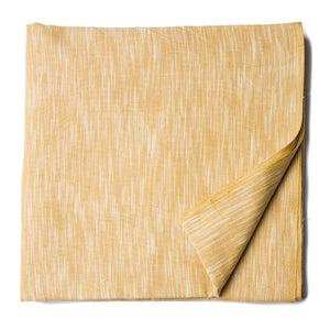 Yellow Ikat Plain Pochampally Woven Cotton Fabric