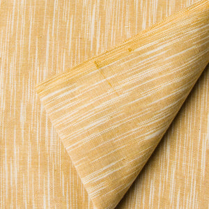 Yellow Ikat Plain Pochampally Woven Cotton Fabric