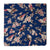 Blue floral Kalamkari Screen Printed Cotton Fabric  with Bird print