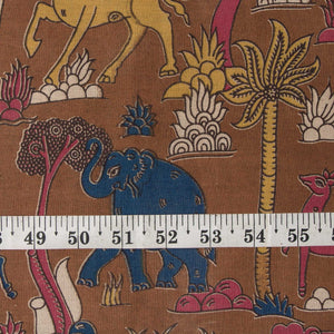 Precut 0.75 meters -Kalamkari Screen Printed Cotton Fabric