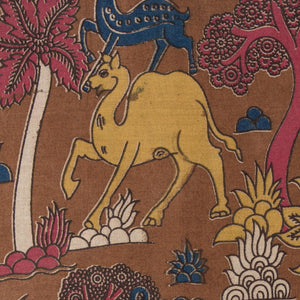 Precut 0.75 meters -Kalamkari Screen Printed Cotton Fabric