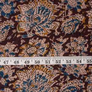 Precut 1 meter -Kalamkari Handblock Printed Cotton Fabric