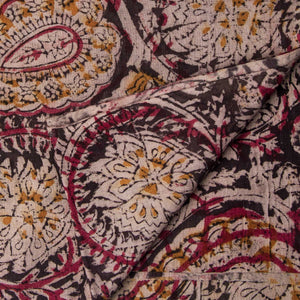 Precut 1 meters -Kalamkari Handblock Printed Cotton Fabric