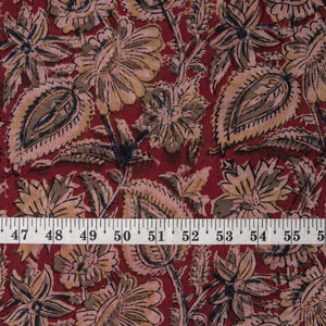 Precut 0.5 meters -Kalamkari Handblock Printed Cotton Fabric