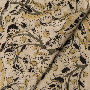 Precut 0.5 meters -Kalamkari Handblock Printed Cotton Fabric