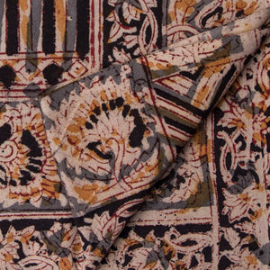 Precut 1 meter -Kalamkari Handblock Printed Cotton Fabric