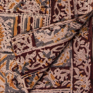 Precut 0.5 meters -Kalamkari Handblock Printed Cotton Fabric