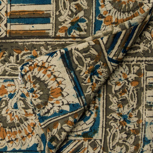 Precut 0.5 meters -Kalamkari Handblock Printed Cotton Fabric